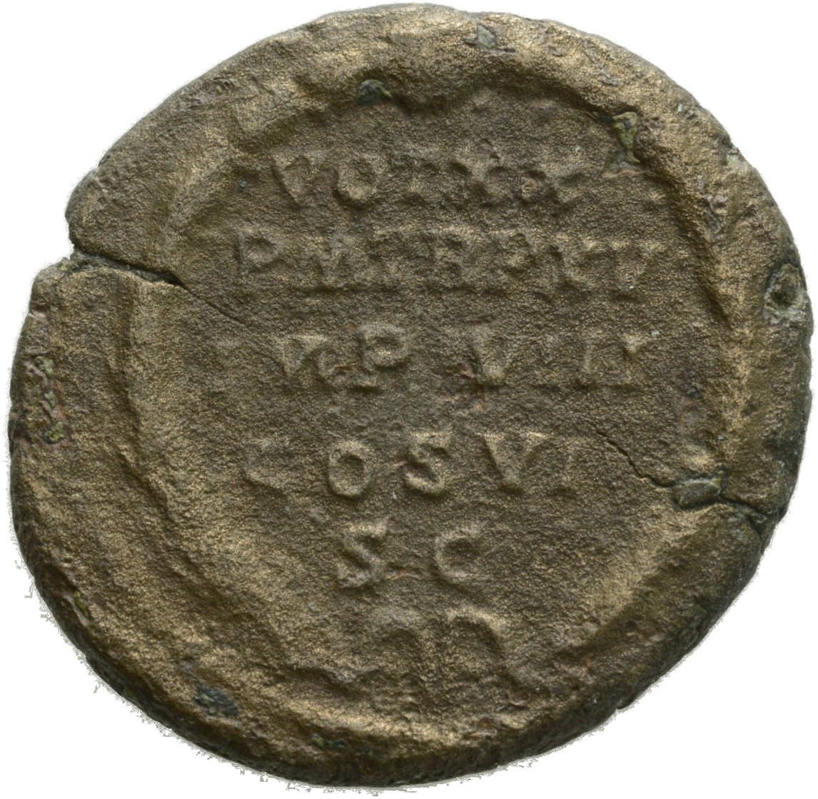 RIC III Commodus 576 Commodus reverse, Legend within laurel-wreath