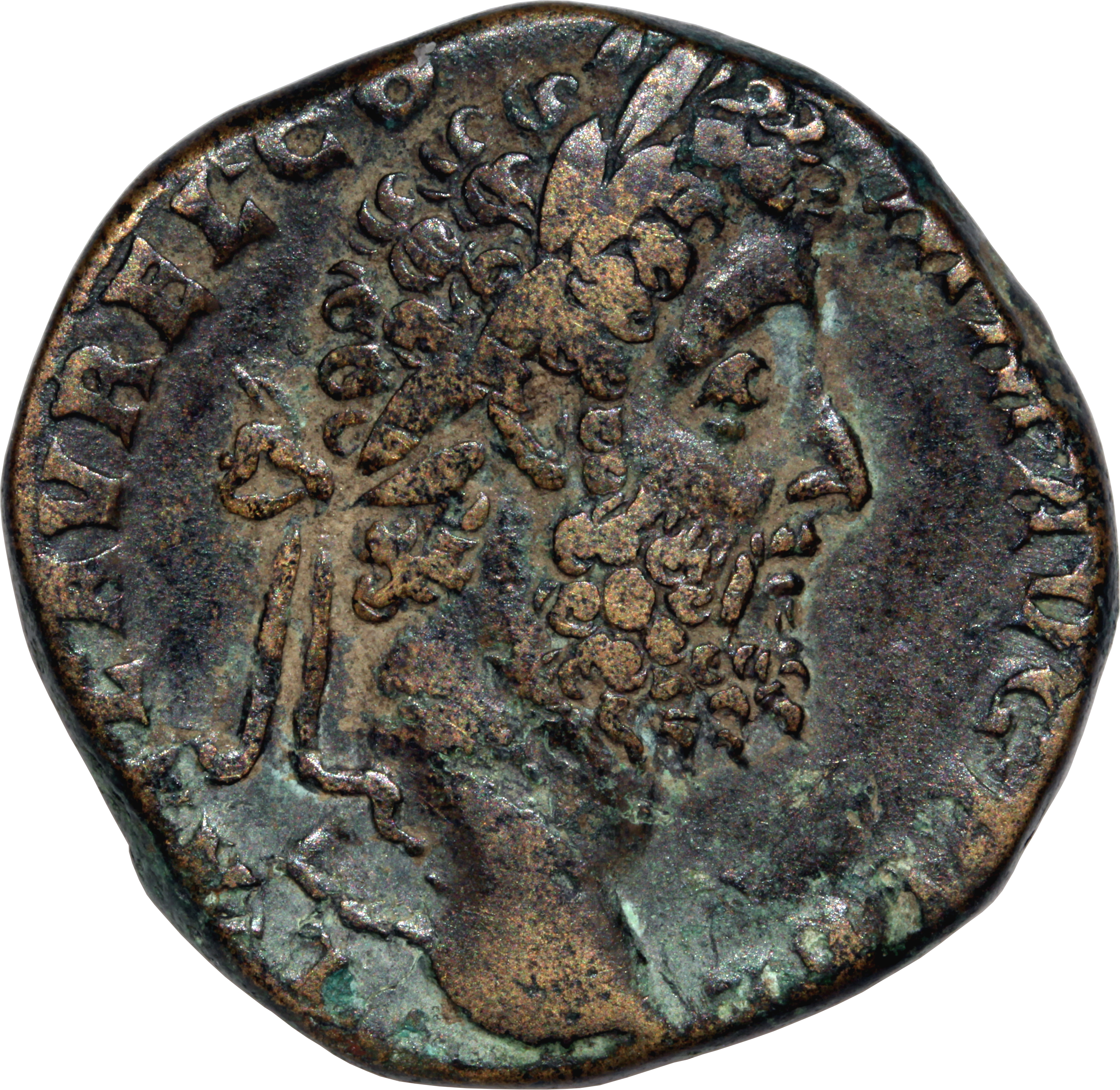 RIC III Commodus 600a Commodus obverse, Head of Commodus, laureate, right