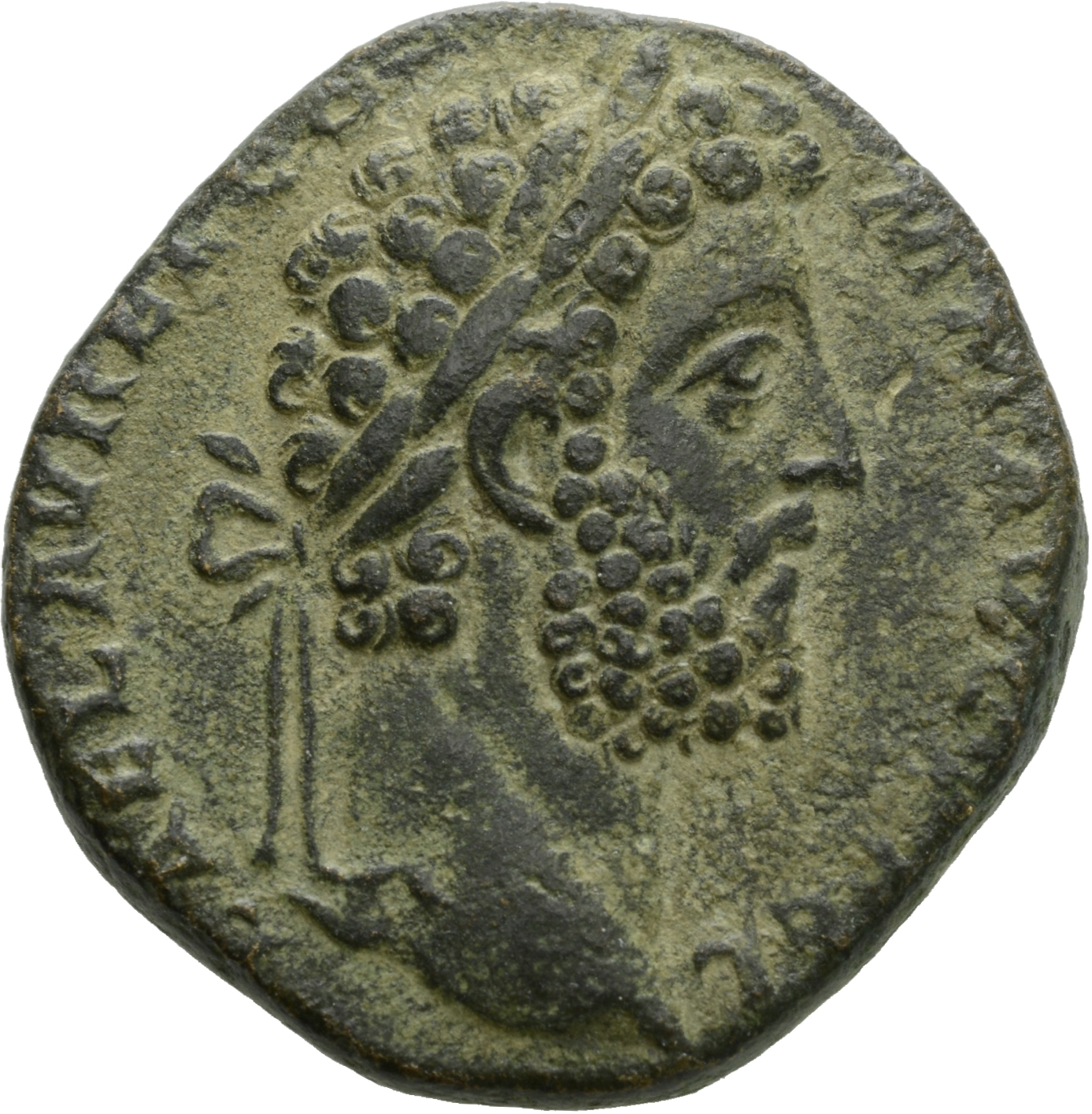 RIC III Commodus 641 Commodus obverse, Head of Commodus, laureate, right