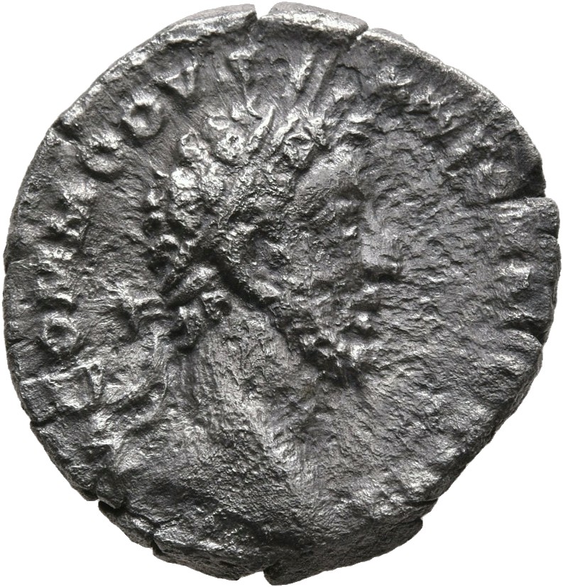 RIC III Commodus 66 Commodus obverse, Head of Commodus, laureate, right