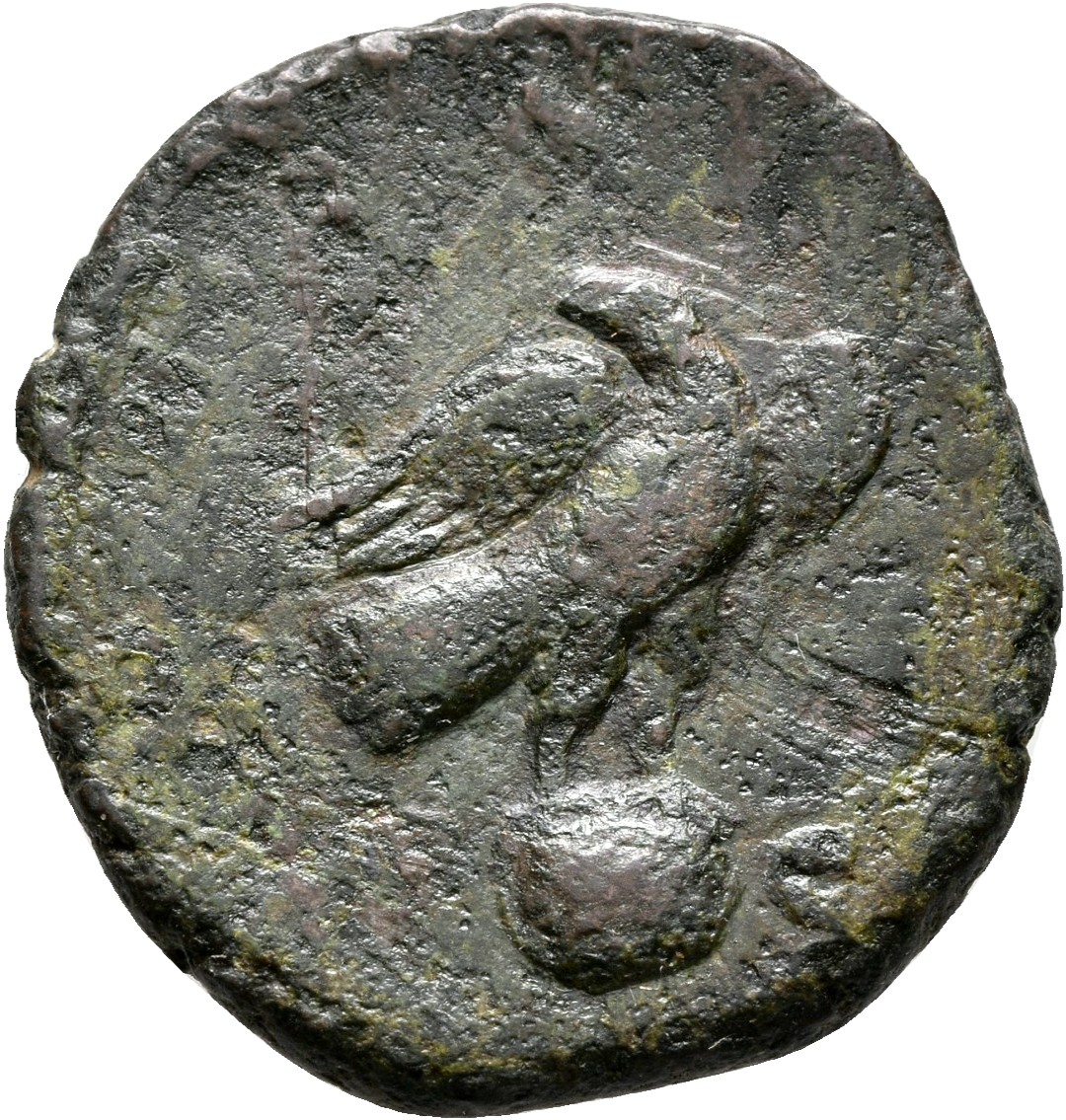 RIC III Commodus 663 Commodus reverse, Eagle, head left, standing right on globe