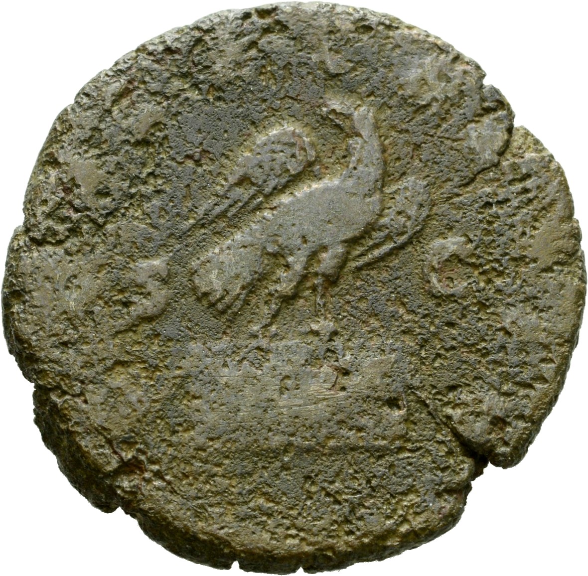 RIC III Commodus 664 Commodus reverse, Eagle, head left, standing right on garlanded altar