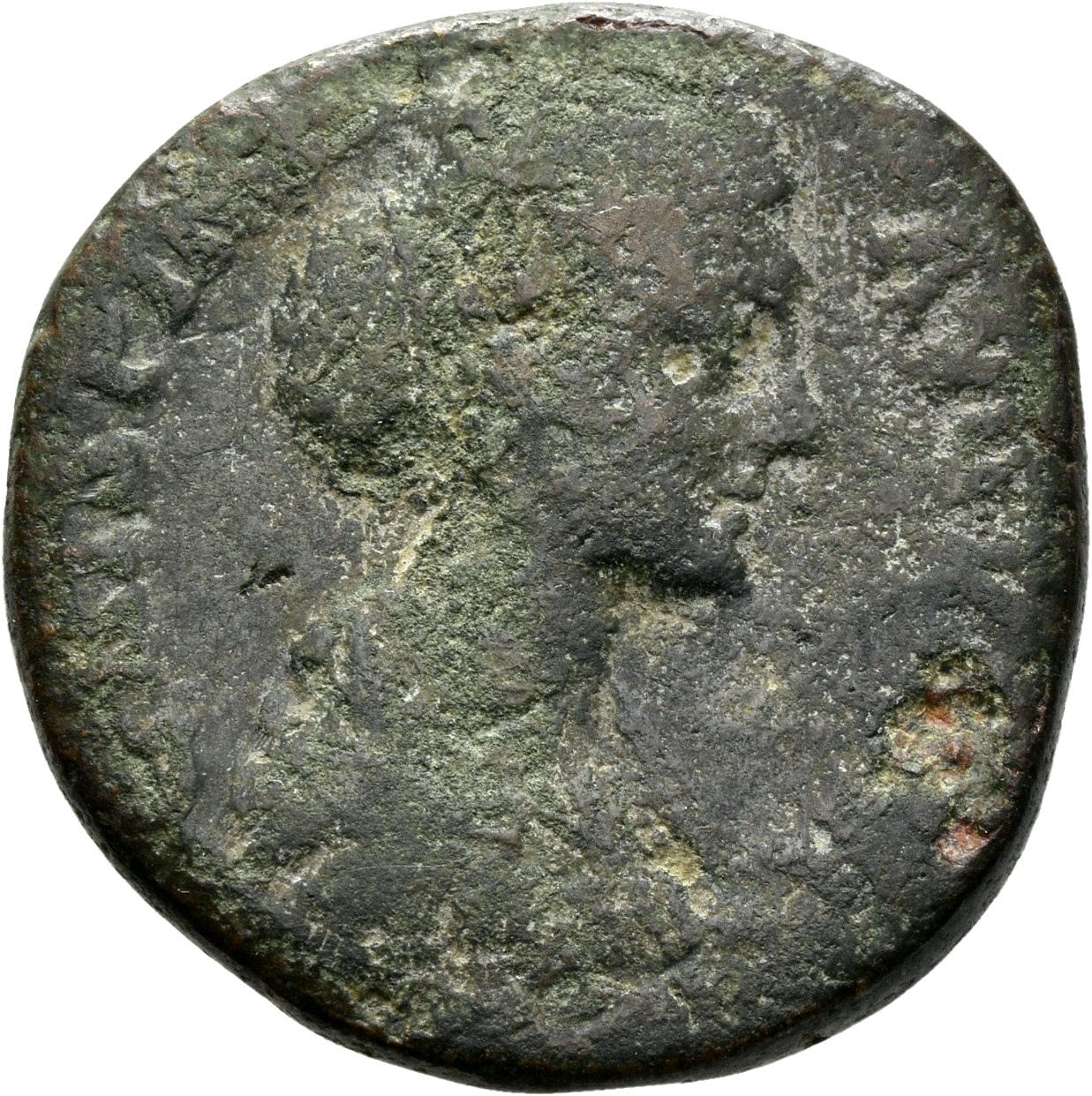 RIC III Commodus 668 Commodus obverse, Bust of Crispina, draped, hair waved and rolled at crown and knotted on back of hea...