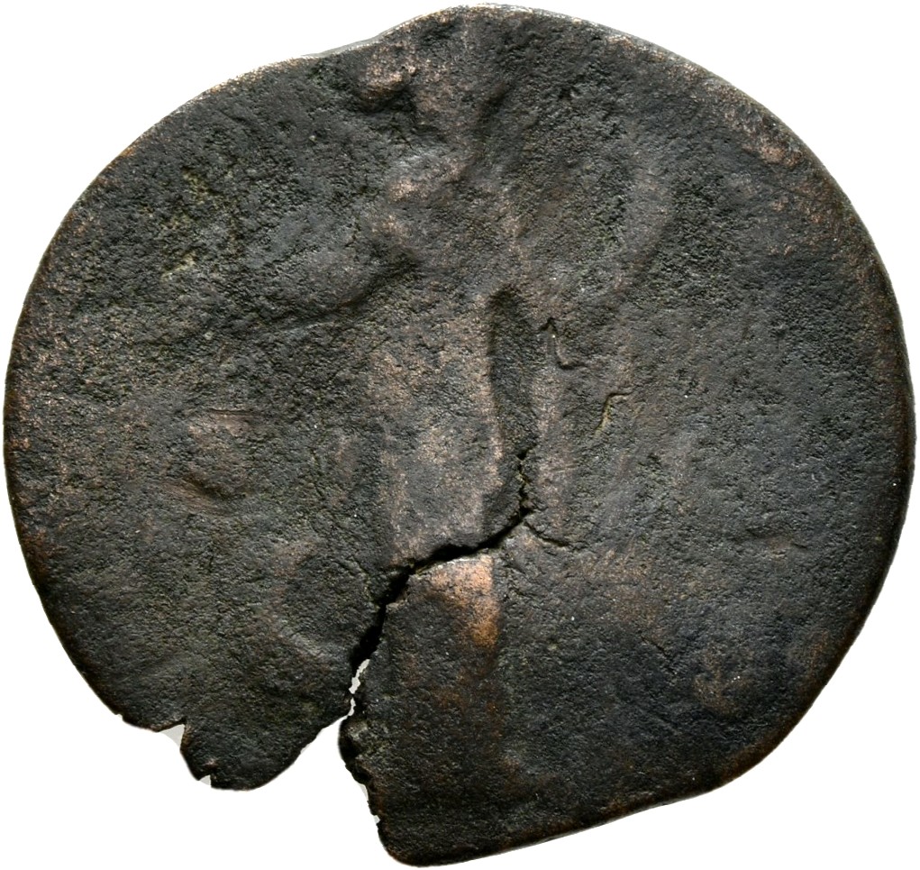 RIC III Commodus 679 (as) Commodus reverse, Juno, veiled, draped, standing left, holding patera in extended right hand and...