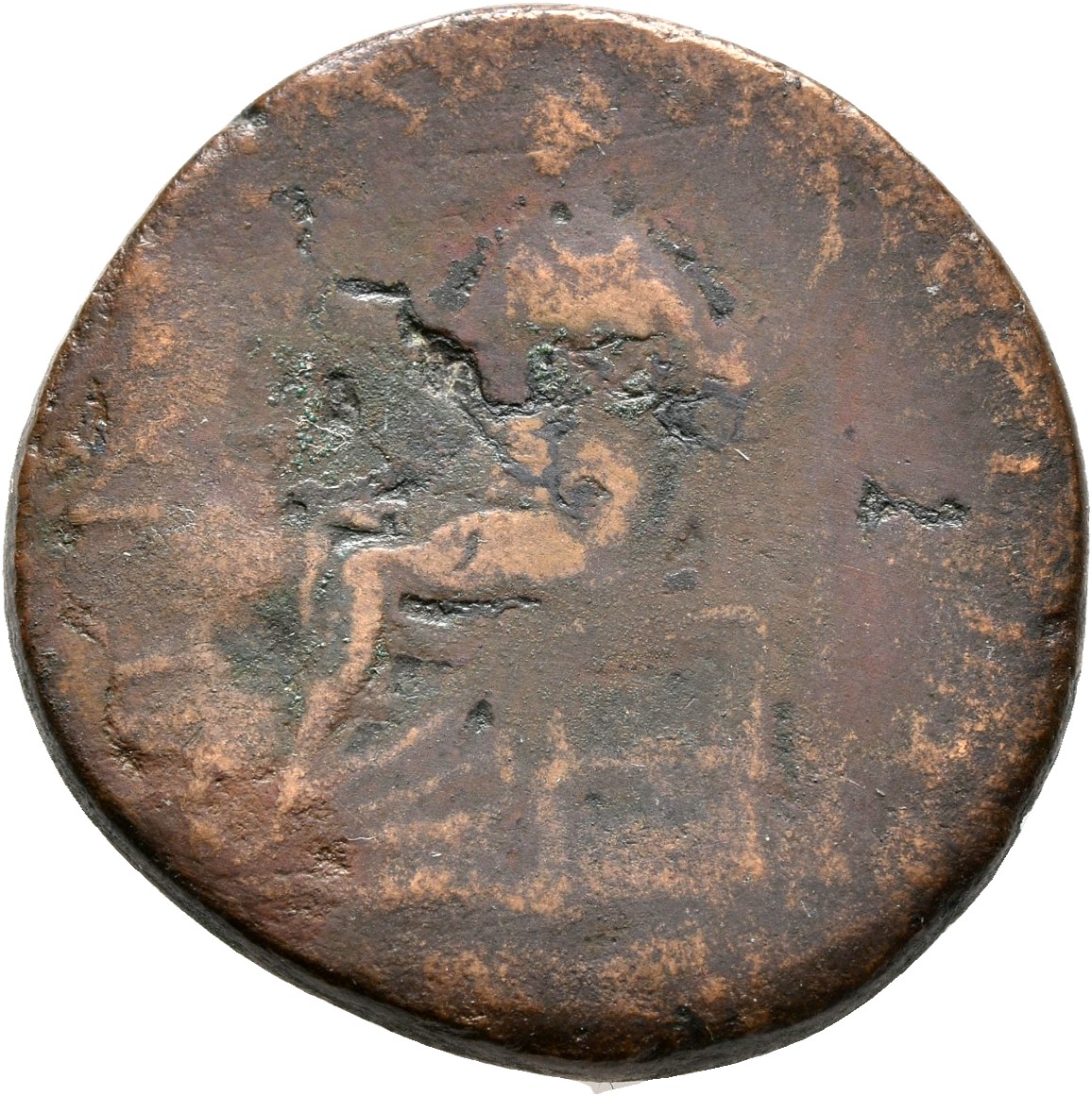 RIC III Commodus 686 (as) Commodus reverse, Venus, draped, seated left, holding Victory in extended right hand and sceptre...