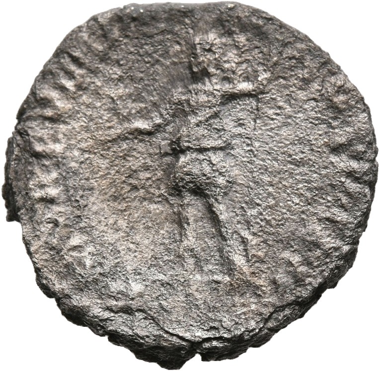 RIC III Commodus 90b Commodus reverse, Roma, helmeted, draped, standing left, holding Victory in extended right hand and v...