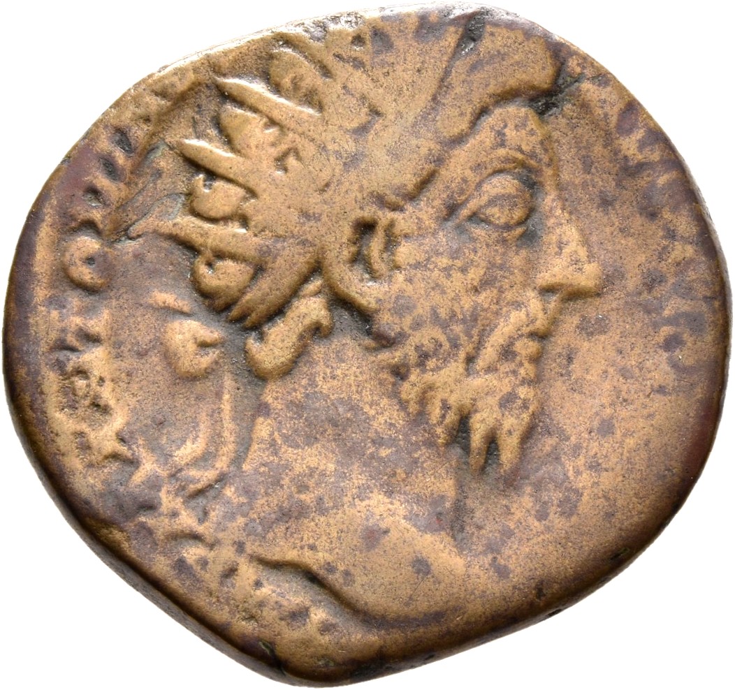 RIC III Marcus Aurelius 1008 Marcus Aurelius obverse, Head of Marcus Aurelius, radiate, right