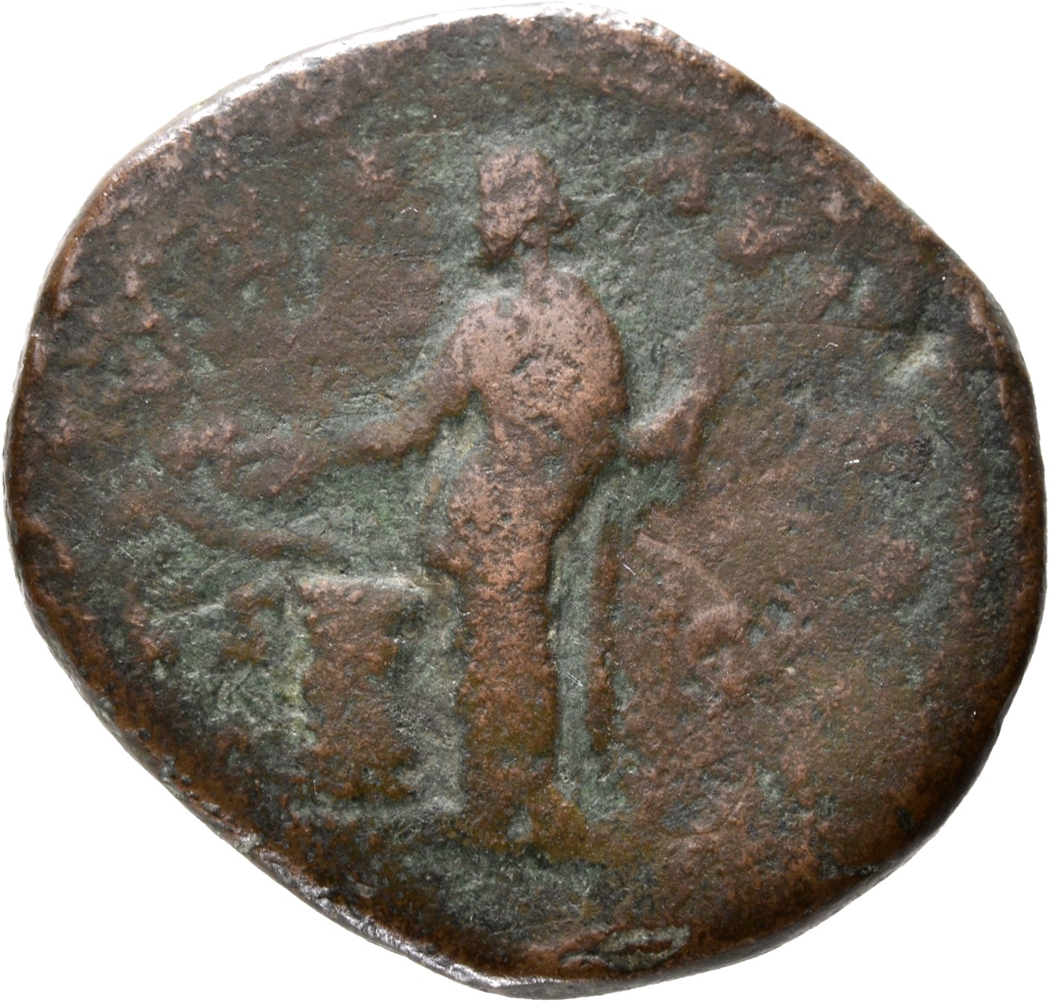 RIC III Marcus Aurelius 1010 Marcus Aurelius reverse, Salus, draped, standing left, feeding out of patera in right hand sn...