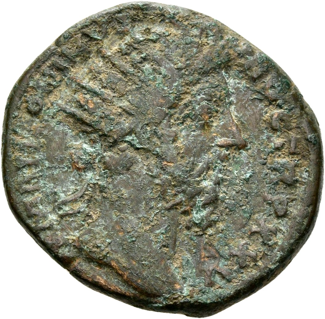 RIC III Marcus Aurelius 1015 Marcus Aurelius obverse, Head of Marcus Aurelius, radiate, right