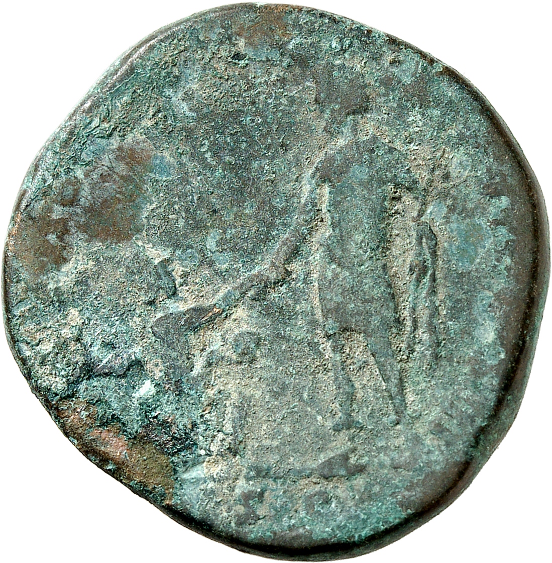 RIC III Marcus Aurelius 1077 Marcus Aurelius reverse, Marcus Aurelius, in military dress, standing left, holding sceptre a...
