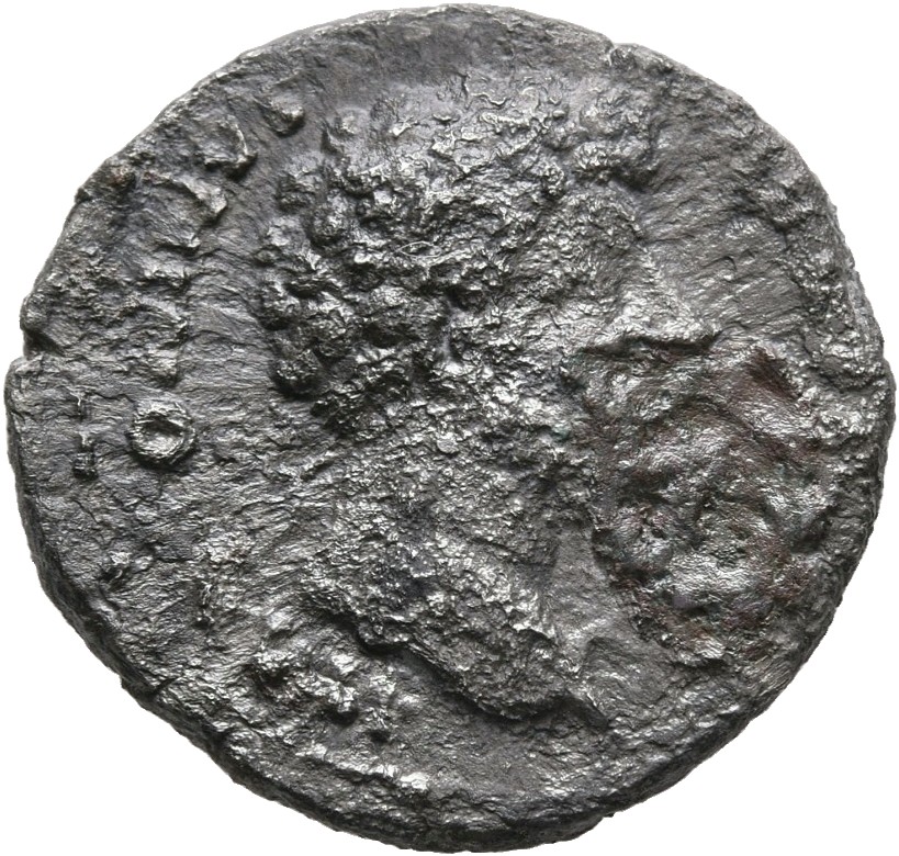 RIC III Marcus Aurelius 110 Marcus Aurelius obverse — Head of Marcus Aurelius, bare, right