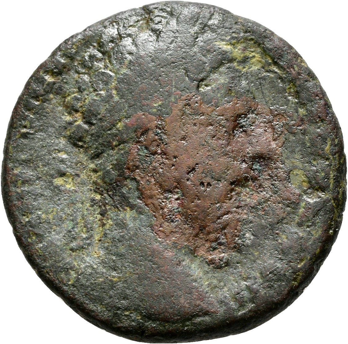 RIC III Marcus Aurelius 1106 Marcus Aurelius obverse, Head of Marcus Aurelius, laureate, right