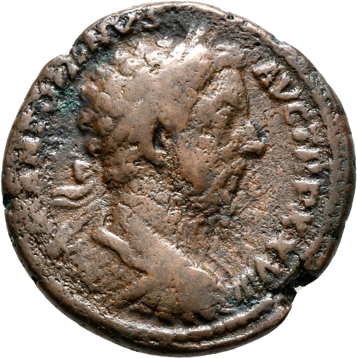 RIC III Marcus Aurelius 1107 Marcus Aurelius obverse, Bust of Marcus Aurelius, laureate, draped, cuirassed, right
