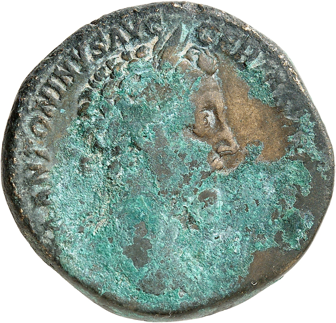 RIC III Marcus Aurelius 1171 Marcus Aurelius obverse, Head of Marcus Aurelius, laureate, right