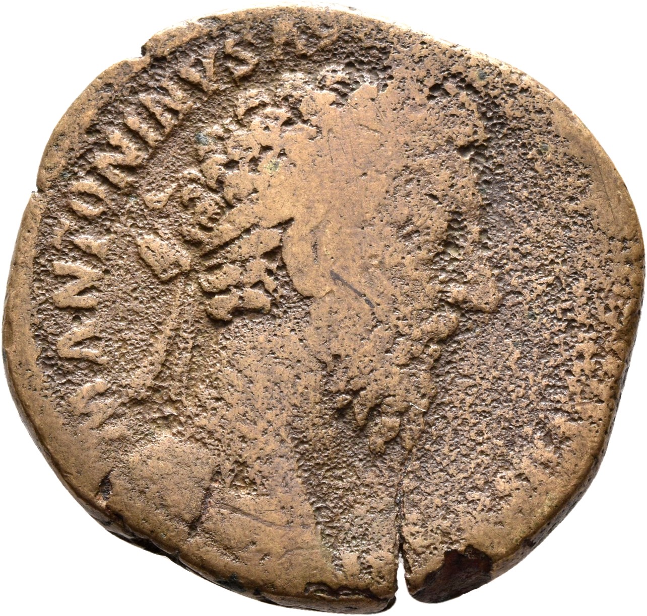 RIC III Marcus Aurelius 1190 Marcus Aurelius obverse, Head of Marcus Aurelius, laureate, right