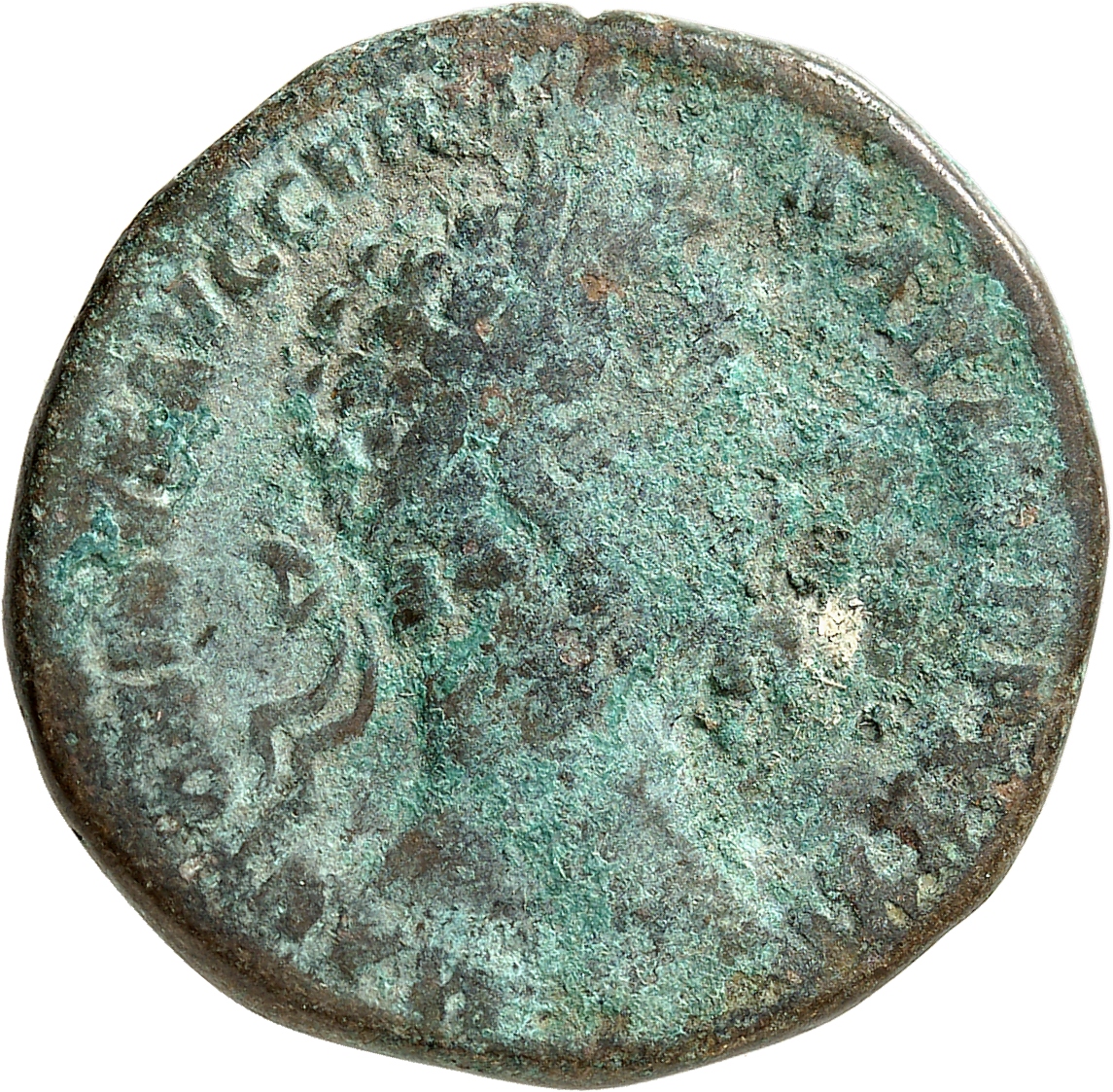 RIC III Marcus Aurelius 1226 Marcus Aurelius obverse, Head of Marcus Aurelius, laureate, right