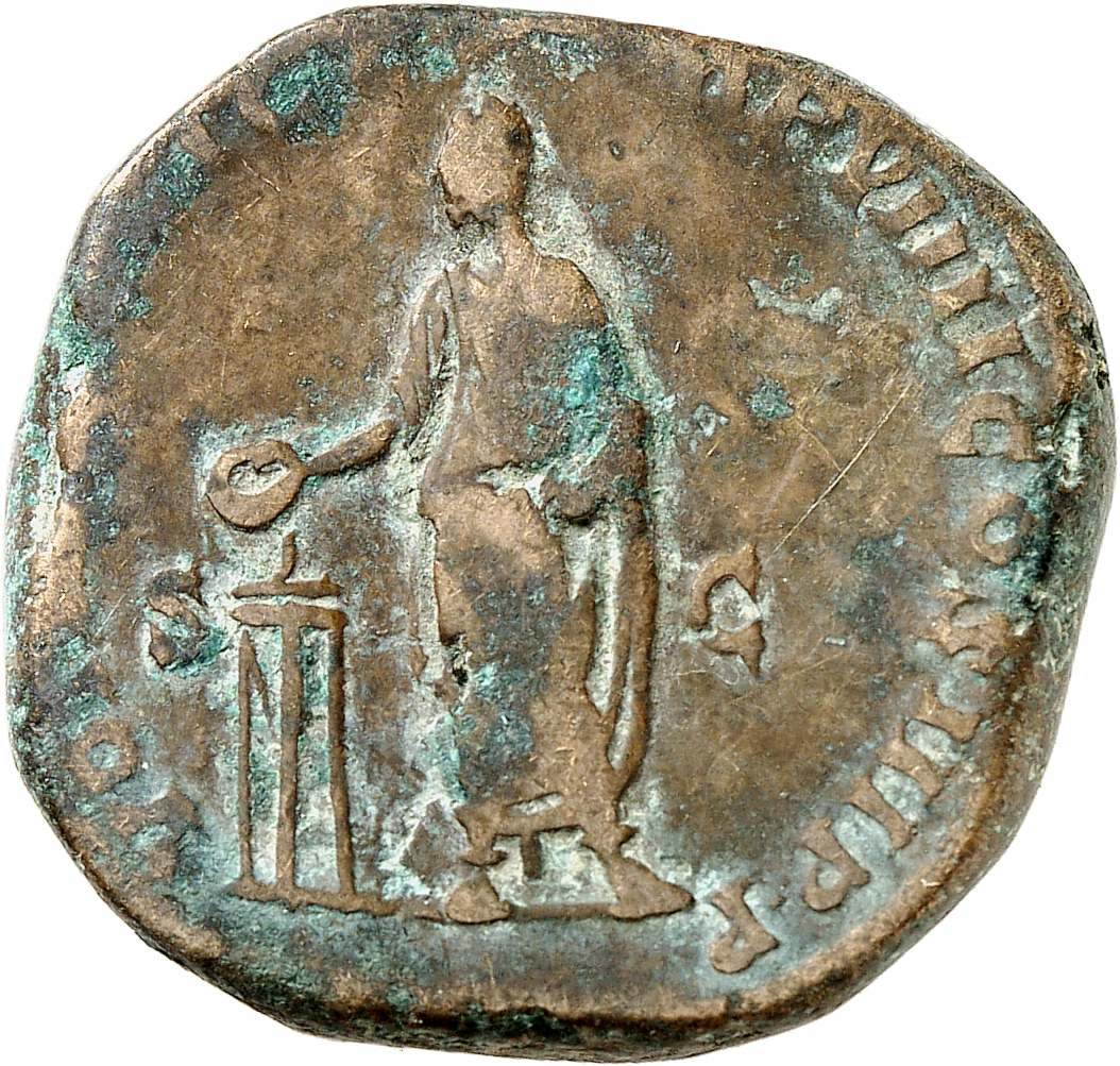 RIC III Marcus Aurelius 1226 Marcus Aurelius reverse, Marcus Aurelius, veiled, togate, standing left, sacrificing out of p...