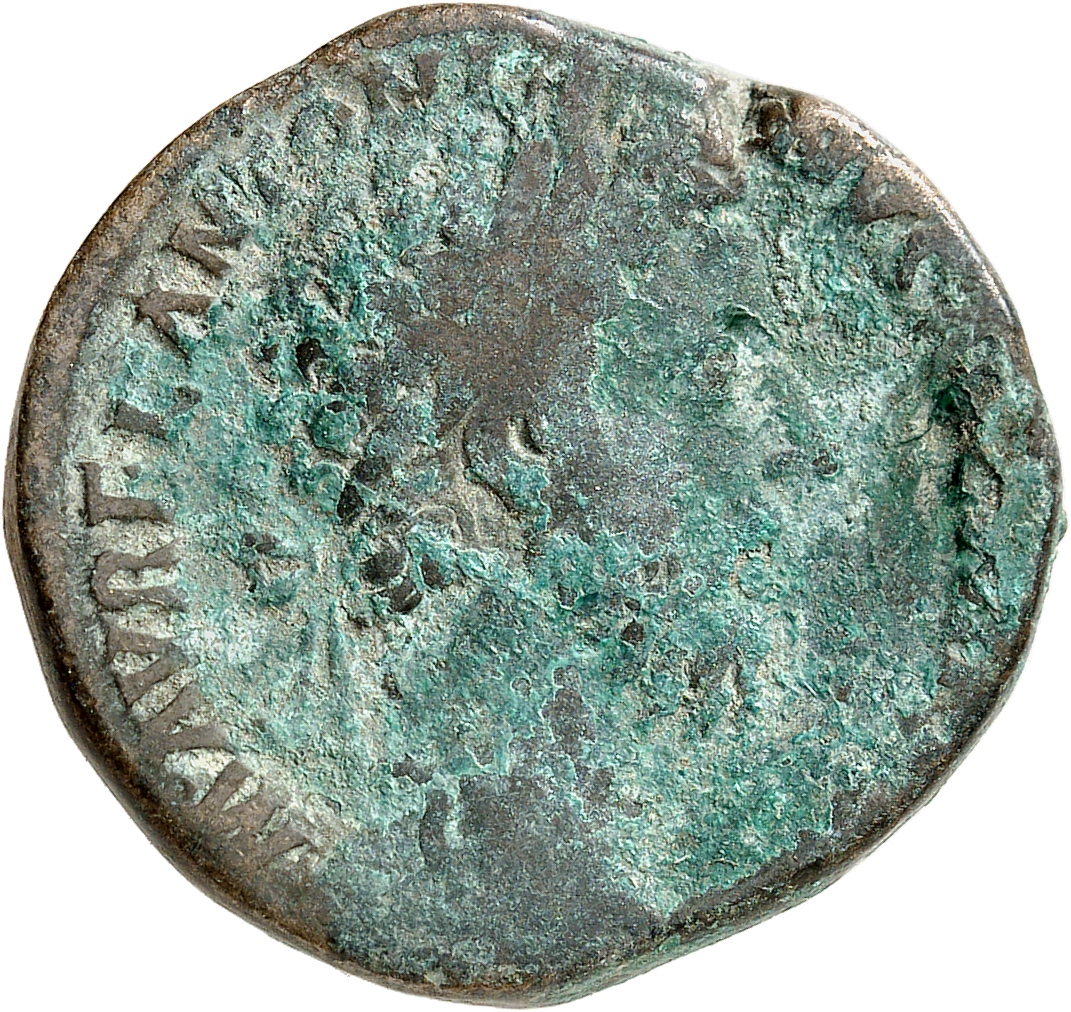 RIC III Marcus Aurelius 1227 Marcus Aurelius obverse, Head of Marcus Aurelius, laureate, right