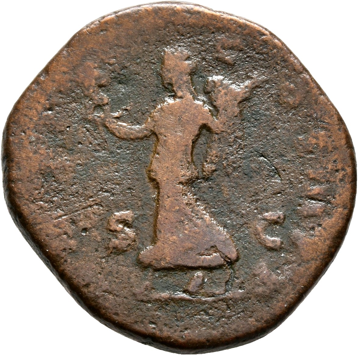 RIC III Marcus Aurelius 1244 Marcus Aurelius reverse, Victory, winged, draped, advancing left, holding wreath in extended ...