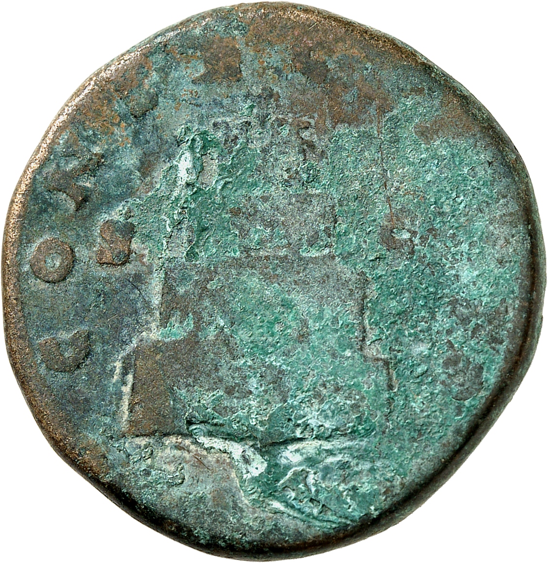RIC III Marcus Aurelius 1266 Marcus Aurelius reverse, Pyre in four tiers, decorated with swagged hangings an garlands, sur...