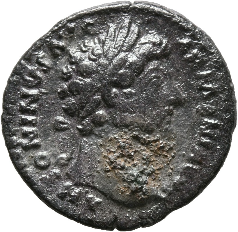 RIC III Marcus Aurelius 132 Marcus Aurelius obverse, Head of Marcus Aurelius, laureate, right