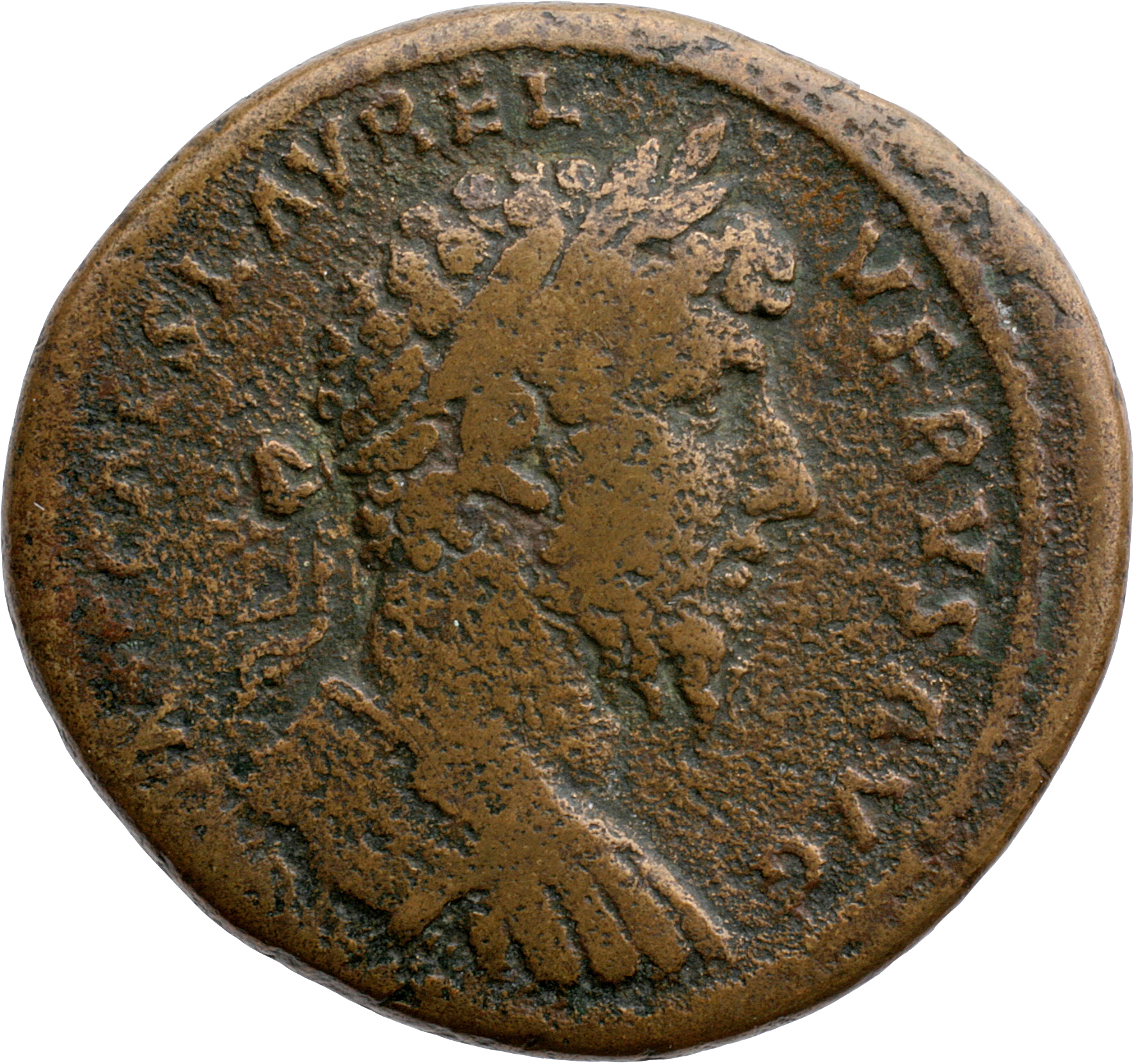 RIC III Marcus Aurelius 1333 Marcus Aurelius obverse, Bust of Lucius Verus, laureate, cuirassed, right