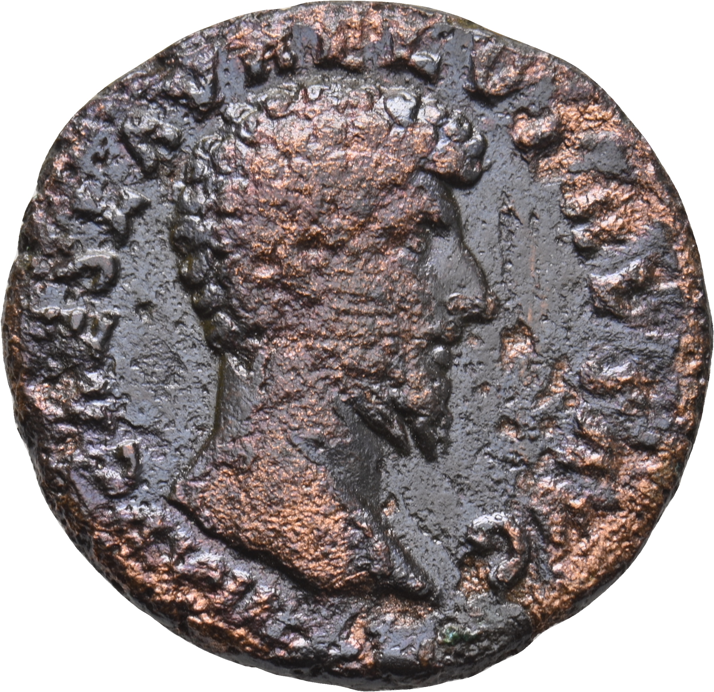 RIC III Marcus Aurelius 1351 Marcus Aurelius obverse, Head of Lucius Verus, bare, right
