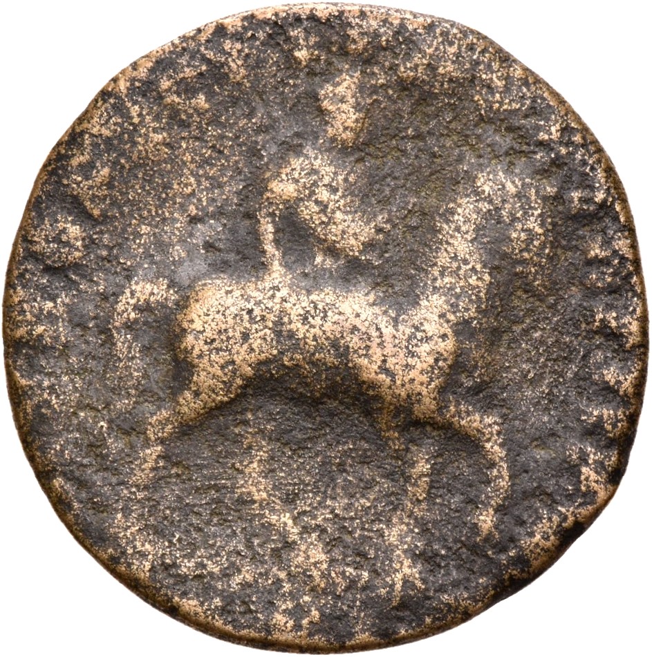 RIC III Marcus Aurelius 1356 Marcus Aurelius reverse, Lucius Verus, in military dress, on horse prancing right, holding tr...