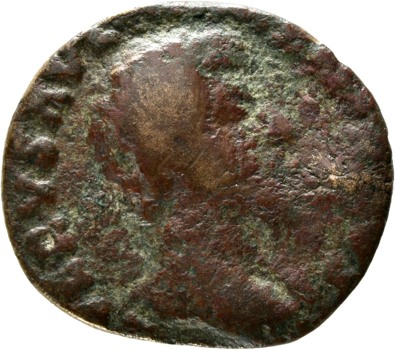 RIC III Marcus Aurelius 1393 Marcus Aurelius obverse, Head of Lucius Verus, laureate, right