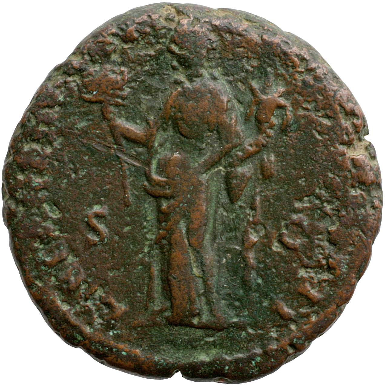 RIC III Marcus Aurelius 1418 Marcus Aurelius reverse, Liberalitas, draped, standing left, holding abacus in right hand and...