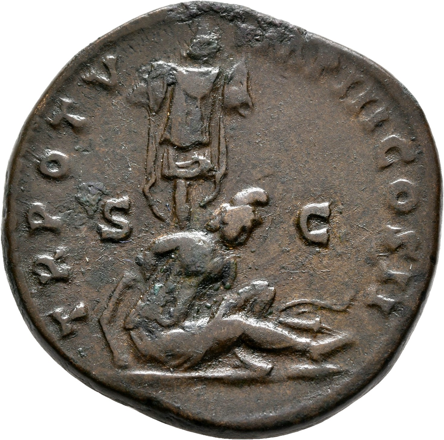 RIC III Marcus Aurelius 1433 Marcus Aurelius reverse, Parthian, seated right at base of trophy, with hands bound behind hi...