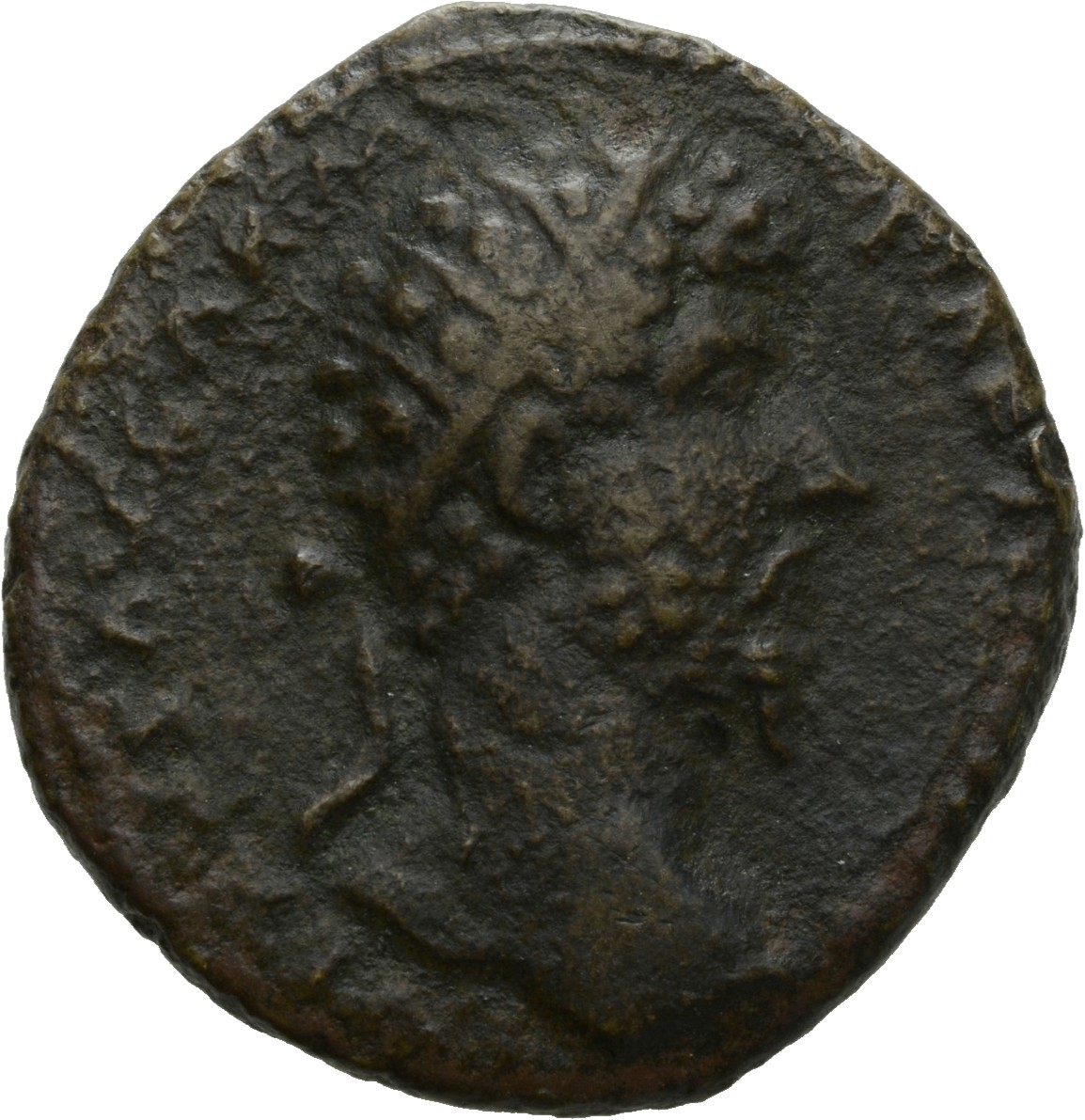 RIC III Marcus Aurelius 1458 Marcus Aurelius obverse, Head of Lucius Verus, radiate, right