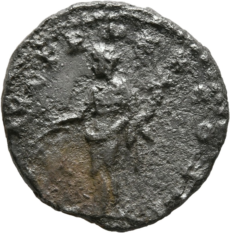 RIC III Marcus Aurelius 146 Marcus Aurelius reverse, Pax, draped, standing left, holding branch in right hand and cornucop...