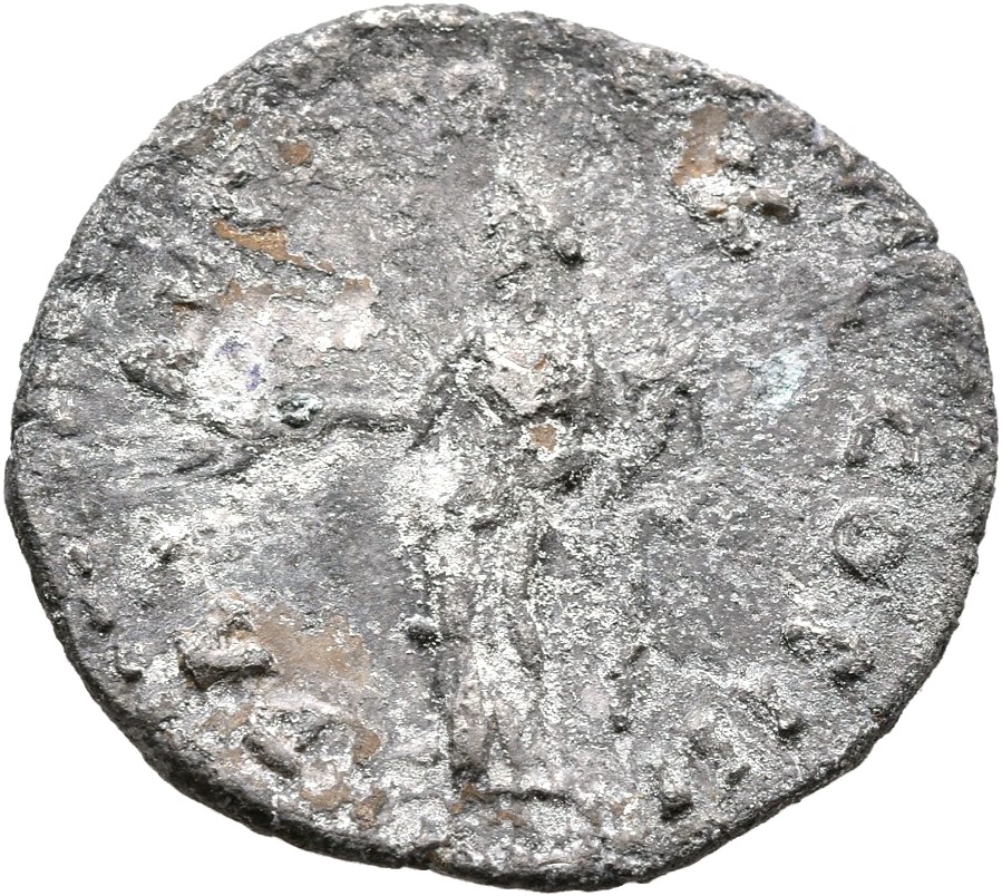 RIC III Marcus Aurelius 147 Marcus Aurelius reverse, Pax, draped, standing left, holding branch in right hand and cornucop...