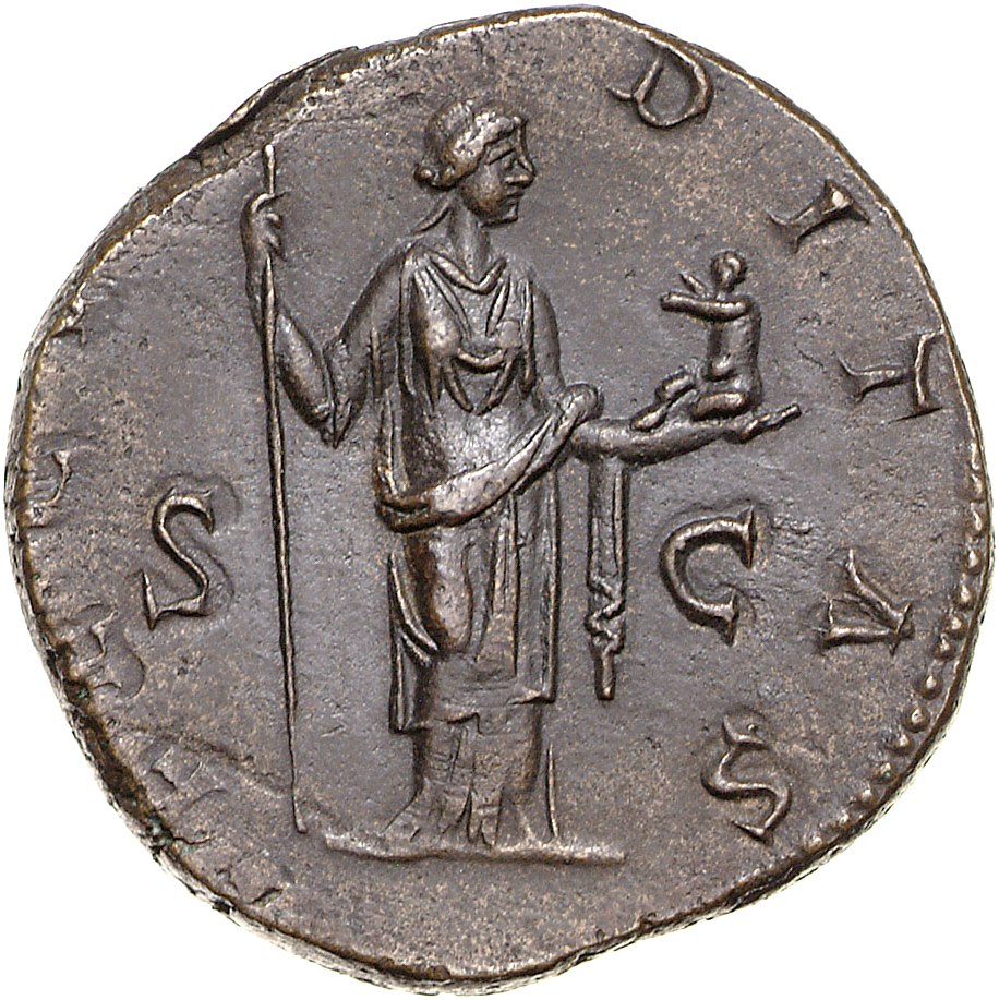 RIC III Marcus Aurelius 1638 Marcus Aurelius reverse, Fecunditas, draped, standing right, holidng sceptre in right hand an...