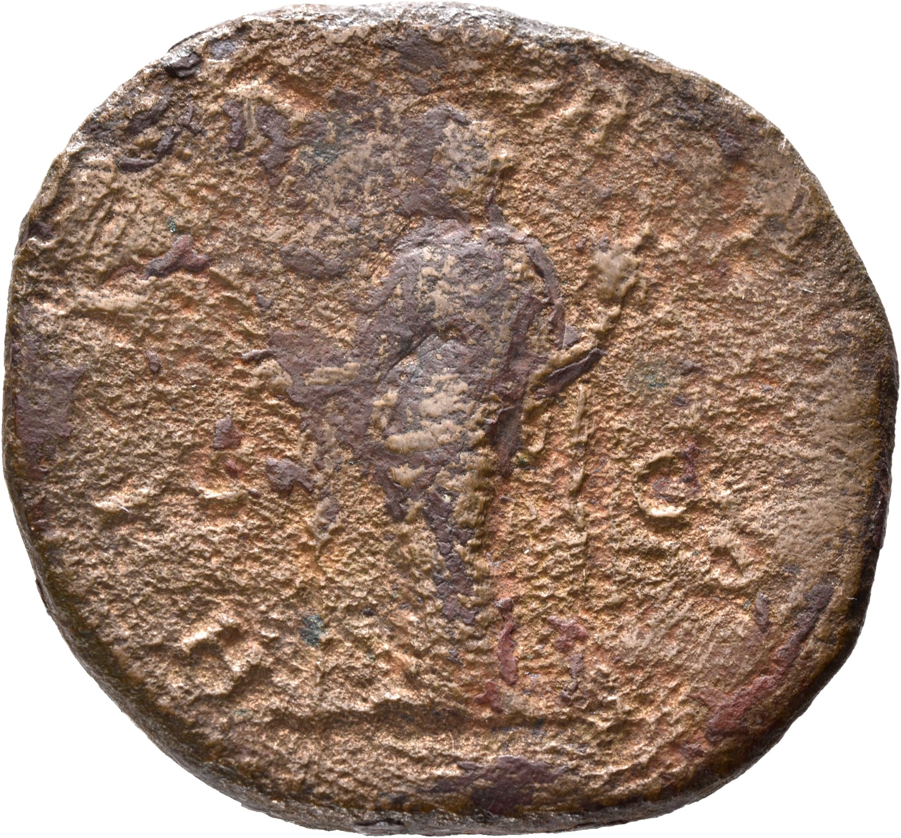 RIC III Marcus Aurelius 1642 Marcus Aurelius reverse, Hilaritas, draped, standing left, holding long palm, nearly vertical...