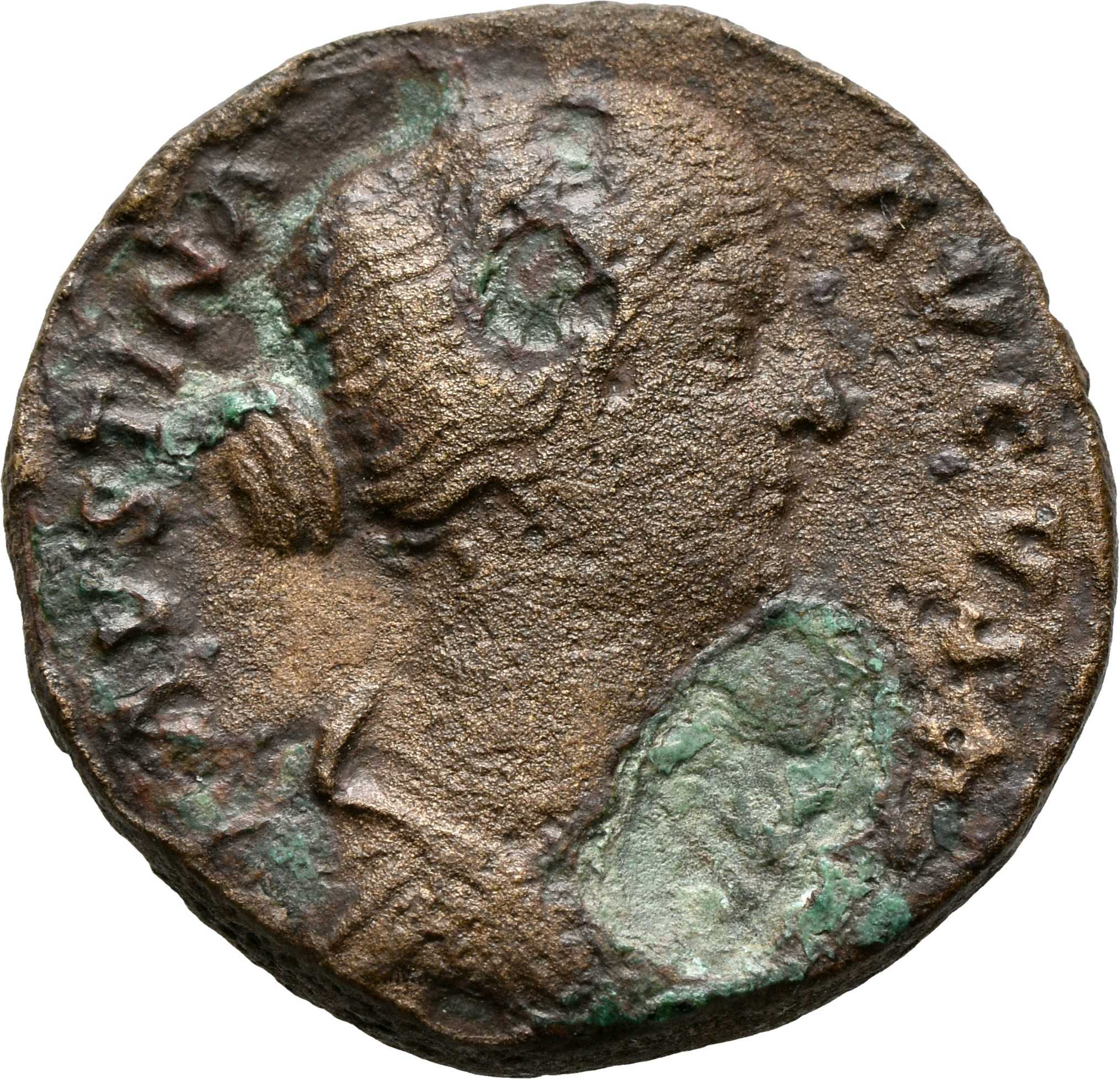 RIC III Marcus Aurelius 1650 Marcus Aurelius obverse, Bust of Faustina the Younger, draped, sometimes diademed, hair elabo...