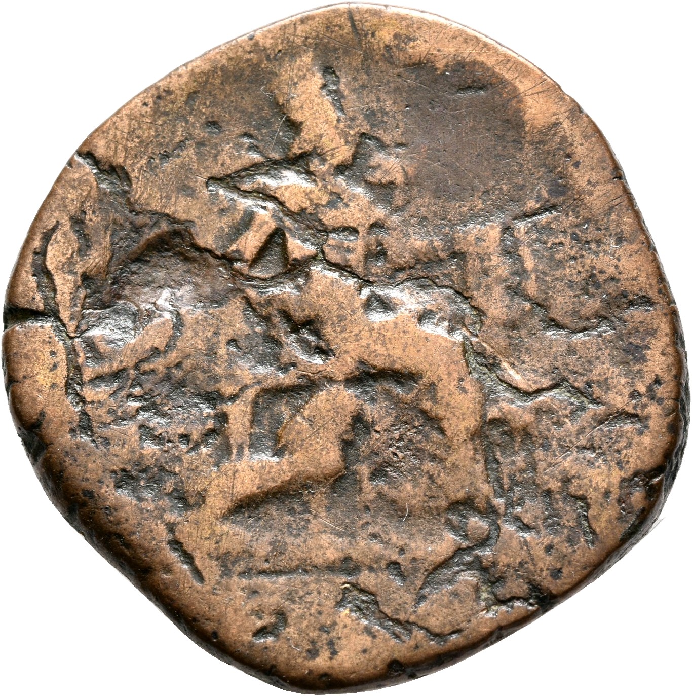 RIC III Marcus Aurelius 1663 Marcus Aurelius reverse, Cybele, towered, draped, seated right on throne, holding drum with l...