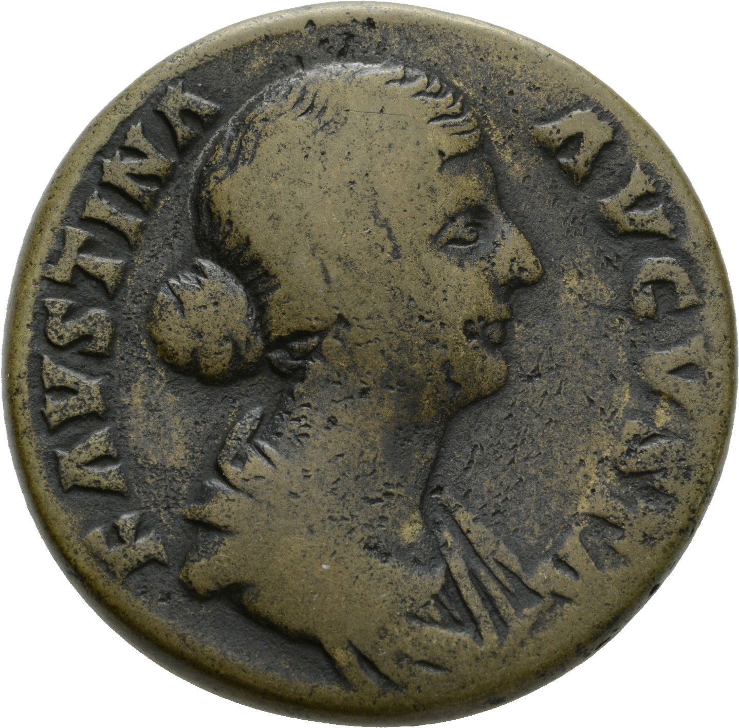 RIC III Marcus Aurelius 1665 Marcus Aurelius obverse, Bust of Faustina the Younger, draped, sometimes diademed, hair elabo...