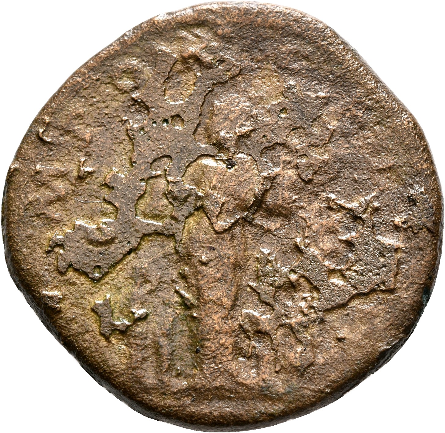 RIC III Marcus Aurelius 1673 Marcus Aurelius reverse, Faustina, draped, standing left between four children and holding tw...