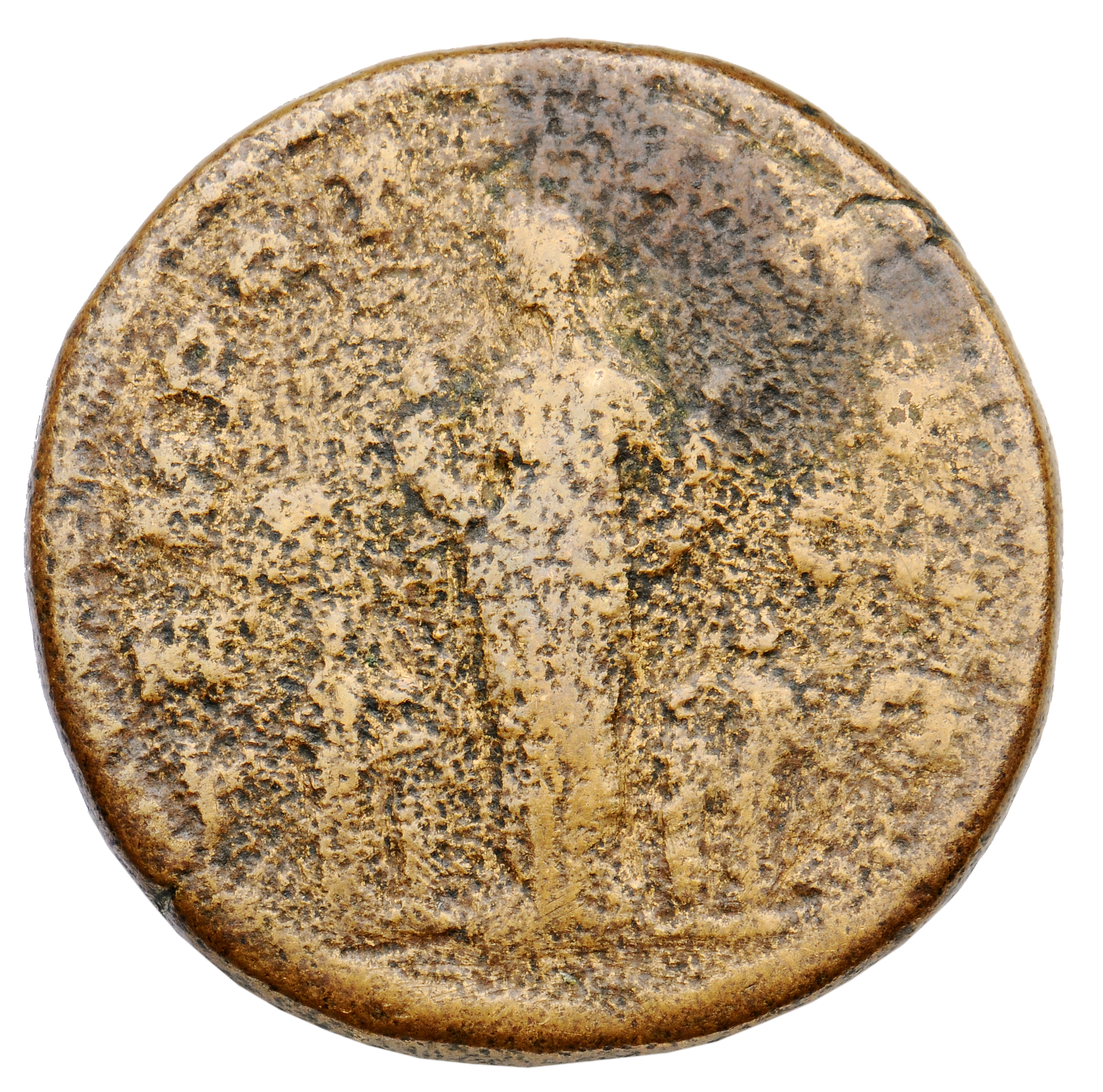 RIC III Marcus Aurelius 1674 Marcus Aurelius reverse, Faustina, draped, standing left between four children and holding tw...