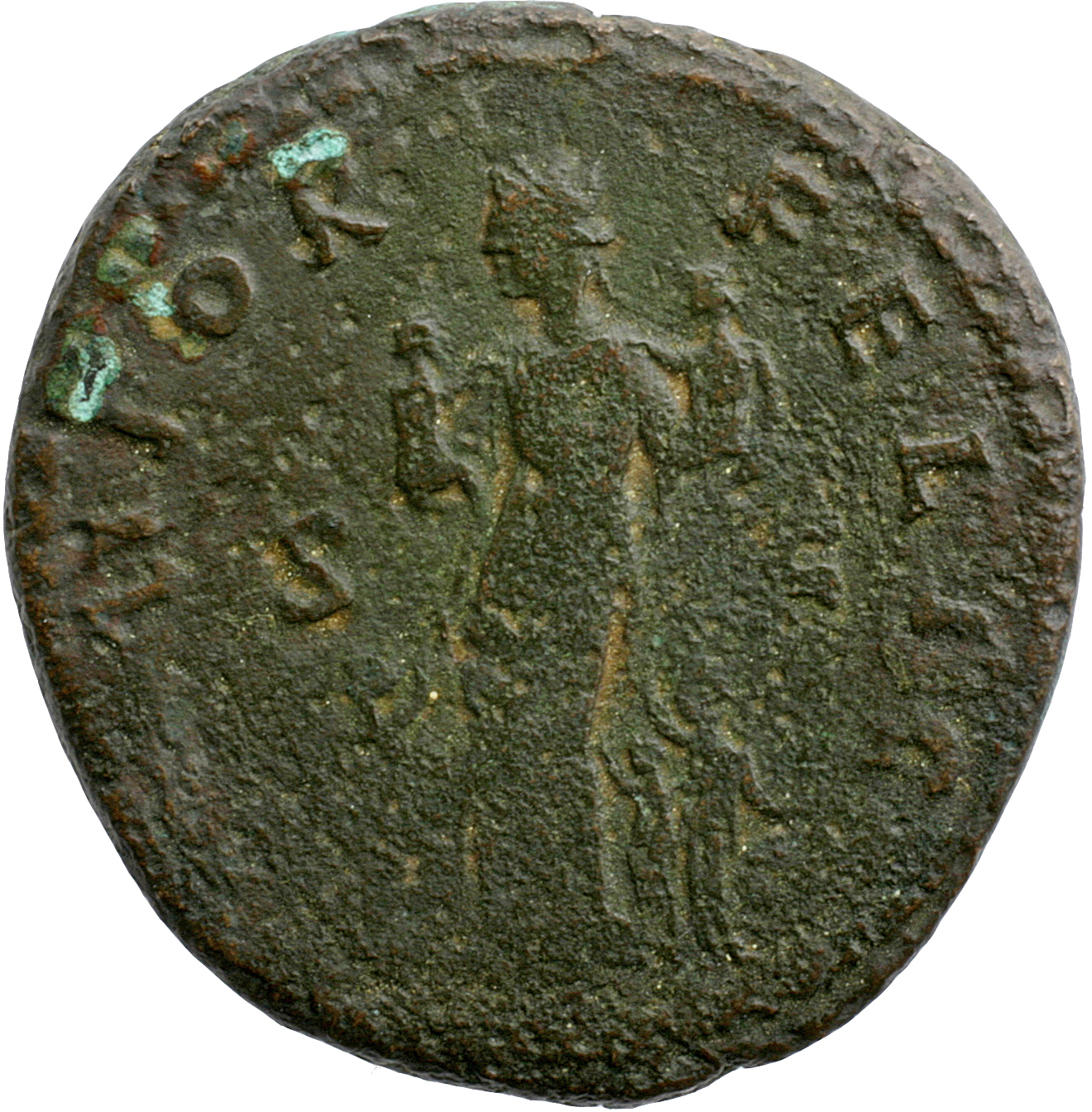RIC III Marcus Aurelius 1675 Marcus Aurelius reverse, Faustina, draped, standing left between four children and holding tw...