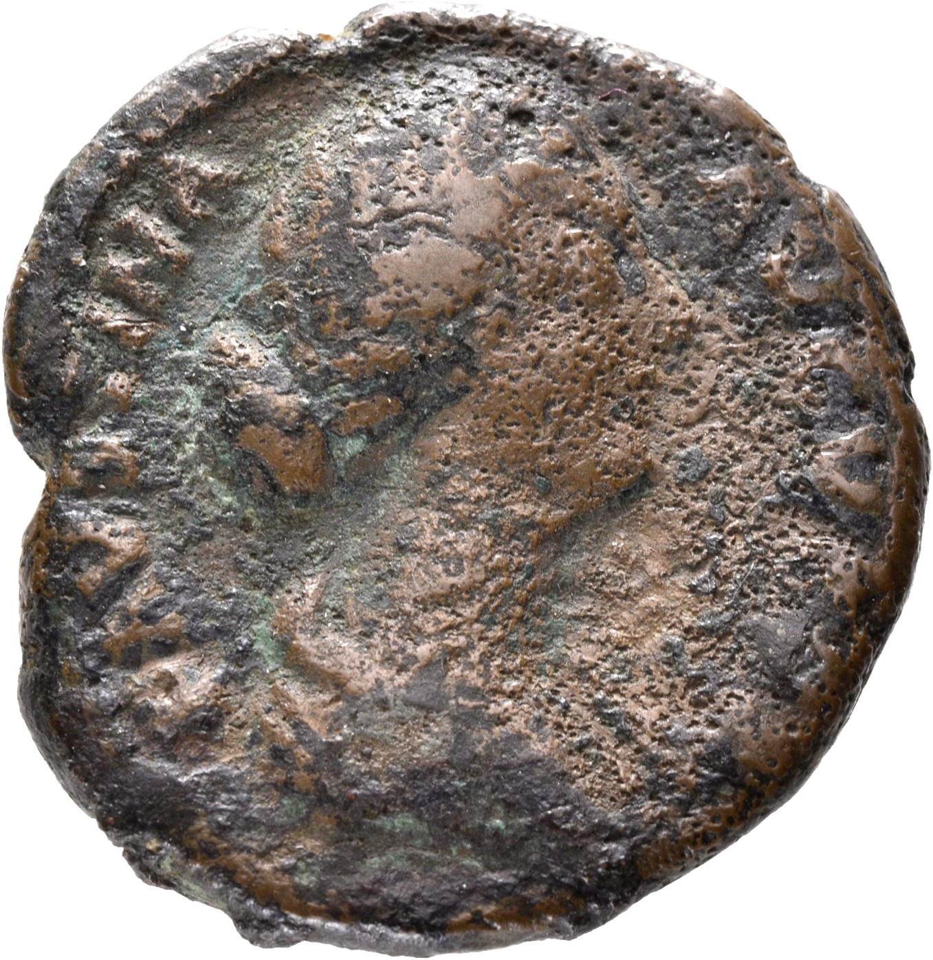 RIC III Marcus Aurelius 1680 Marcus Aurelius obverse, Bust of Faustina the Younger, draped, hair elaborately waved in near...