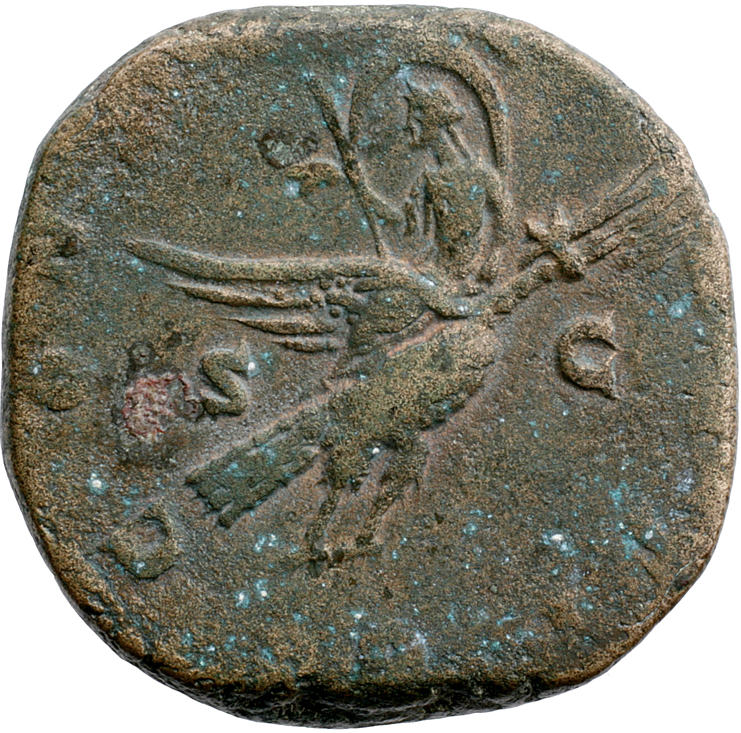 RIC III Marcus Aurelius 1702 Marcus Aurelius reverse, Faustina, with veil floating in a semicircle behind head, draped, ho...
