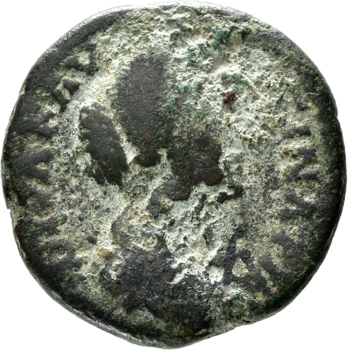RIC III Marcus Aurelius 1714 Marcus Aurelius obverse, Bust of Faustina the Younger, draped, hair elaborately waved in near...