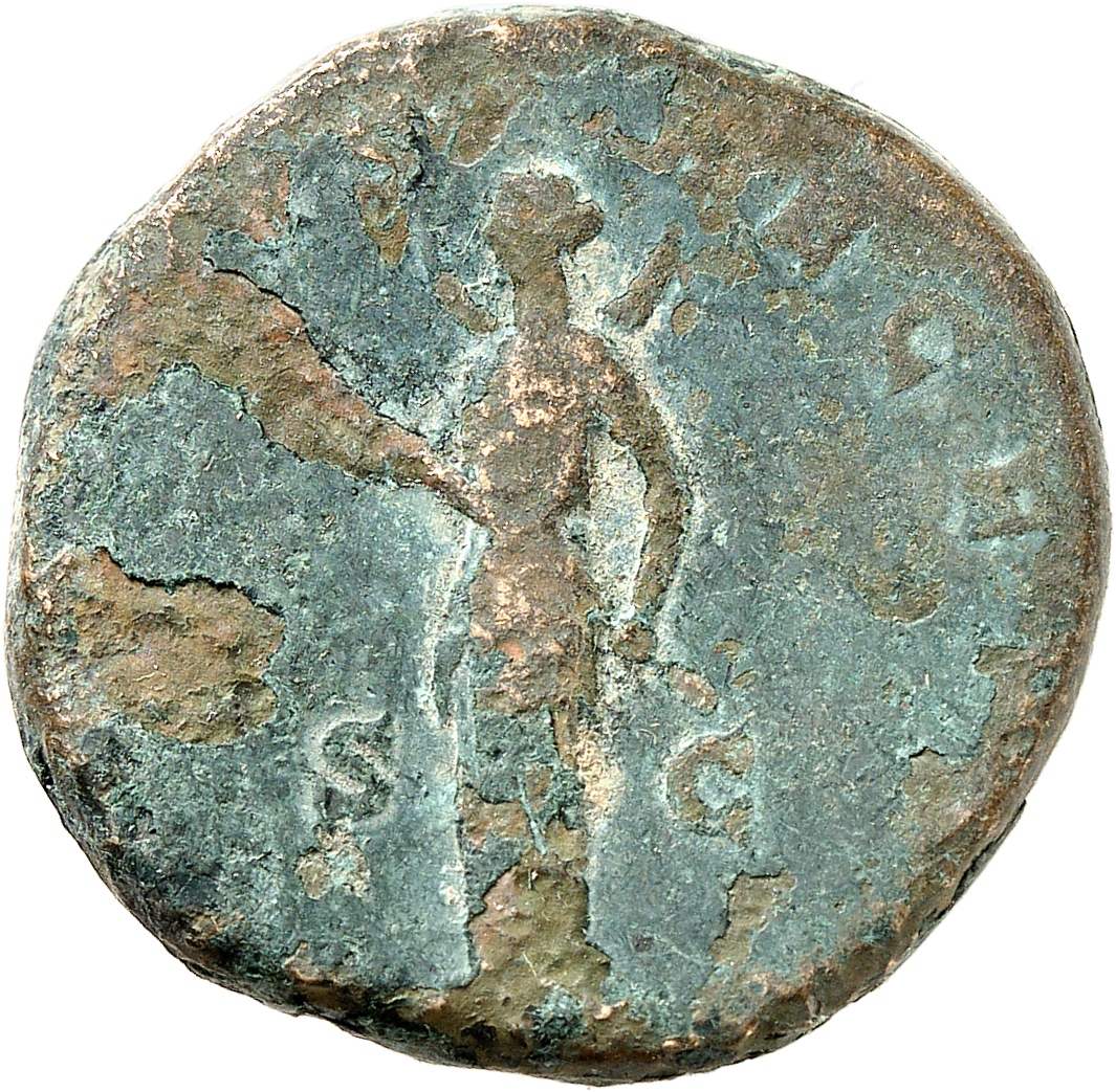 RIC III Marcus Aurelius 1716 Marcus Aurelius reverse, Diana, draped, standing front, head left, holding transverse lighted...