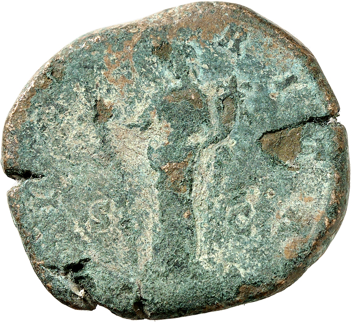 RIC III Marcus Aurelius 1740 Marcus Aurelius reverse, Hilaritas, draped, standing left, holding long palm, nearly vertical...