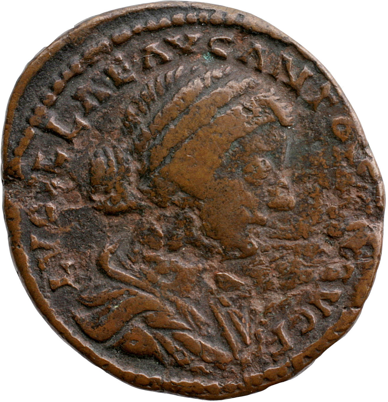 RIC III Marcus Aurelius 1743 Marcus Aurelius obverse, Bust of Lucilla, hair waved and fastened in a low chignon at back of...