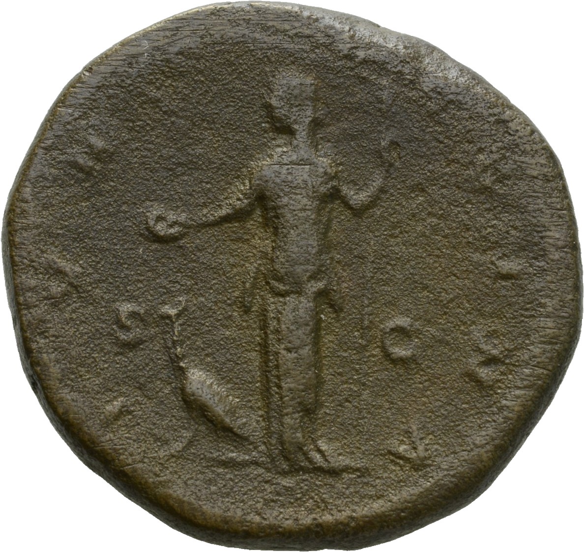 RIC III Marcus Aurelius 1752 Marcus Aurelius reverse, Juno, veiled, draped, standing left, holding patera in extended righ...