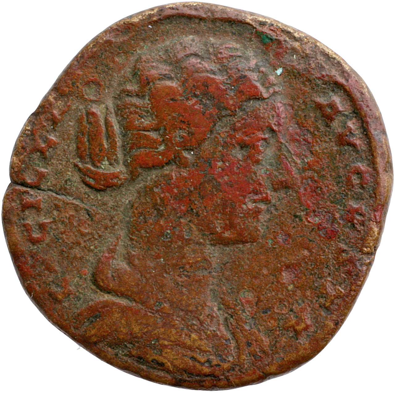 RIC III Marcus Aurelius 1752 Marcus Aurelius obverse, Bust of Lucilla, hair waved and fastened in a low chignon at back of...